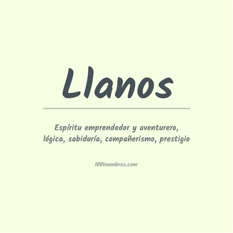 llanos nombre de mujer|Llanos